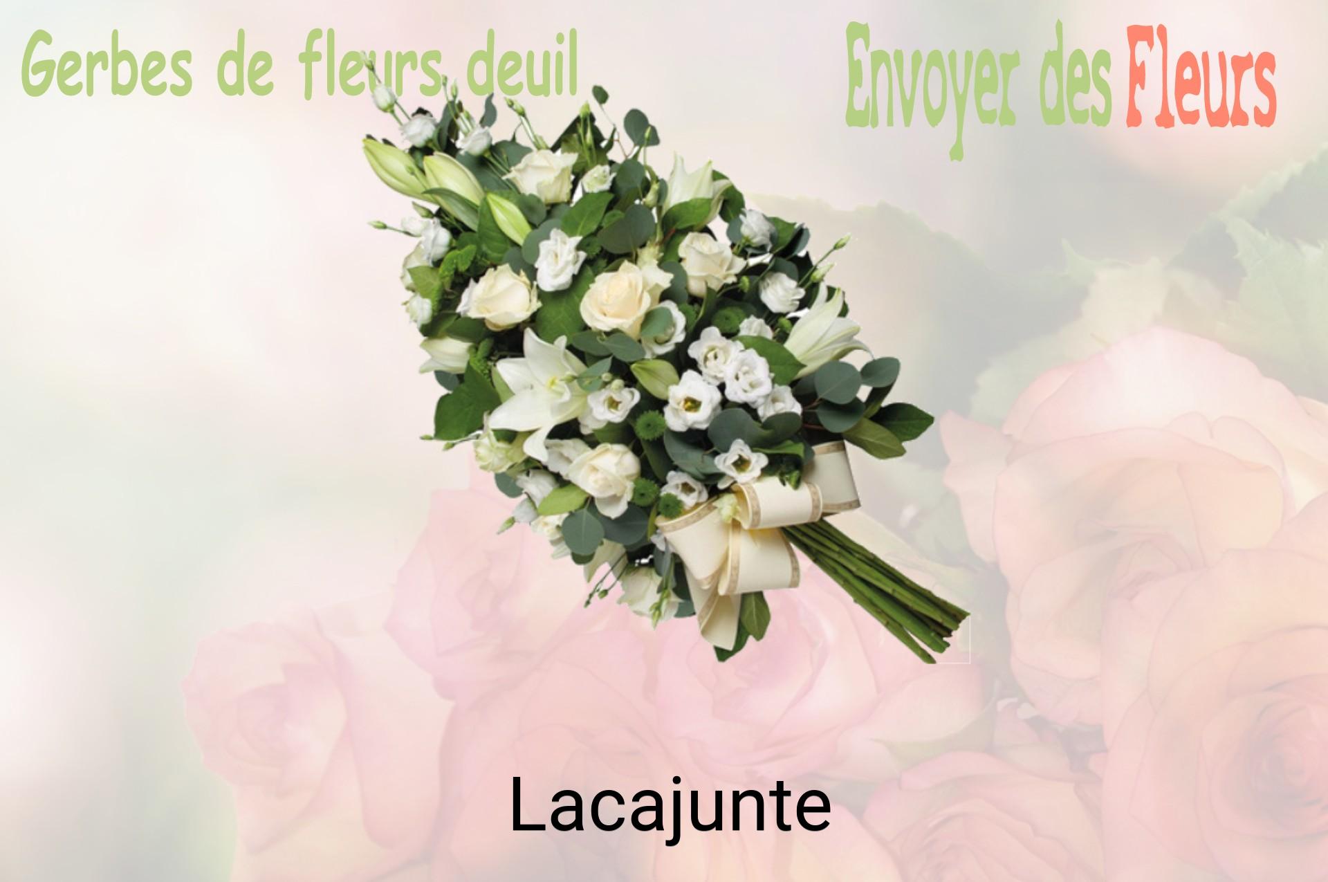 Gerbe de fleurs de deuil livrée à Lacajunte